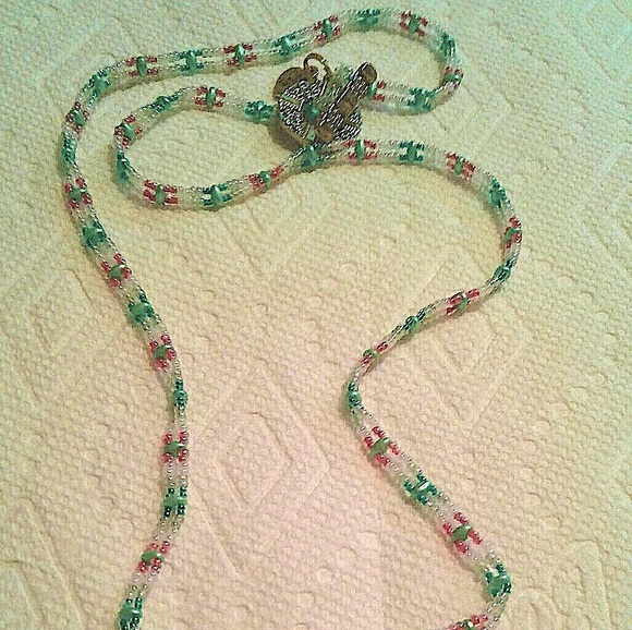 “Xmas tree” beaded necklace - Picture 4 of 4